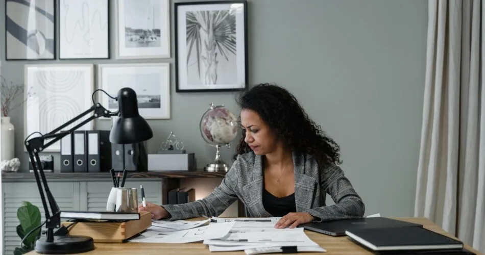 Confident woman who has leveled up at work and maximized her income
