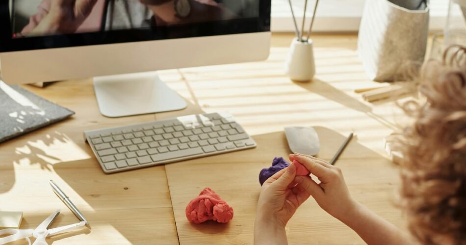 woman teaching online courses and ebooks