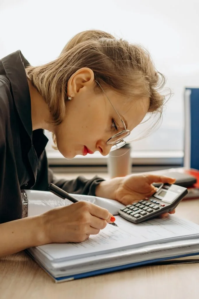 Woman starting her first step to reducing financial shame